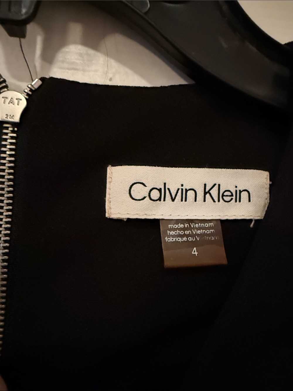 Calvin Klein Black Midi Sheath Dress with Logo Piping - Picture 4 of 5